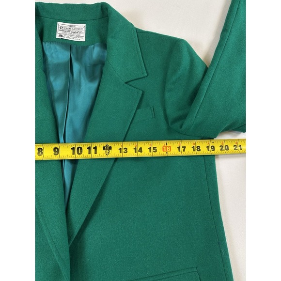 Vtg Pendleton Wool Green 2 Piece Blazer & Skirt Set Academia Sz M Office Work - Picture 15 of 15